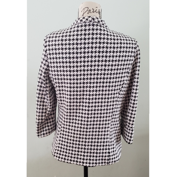 Houndstooth Cardigan Blazer Dressbarn - Picture 2 of 3